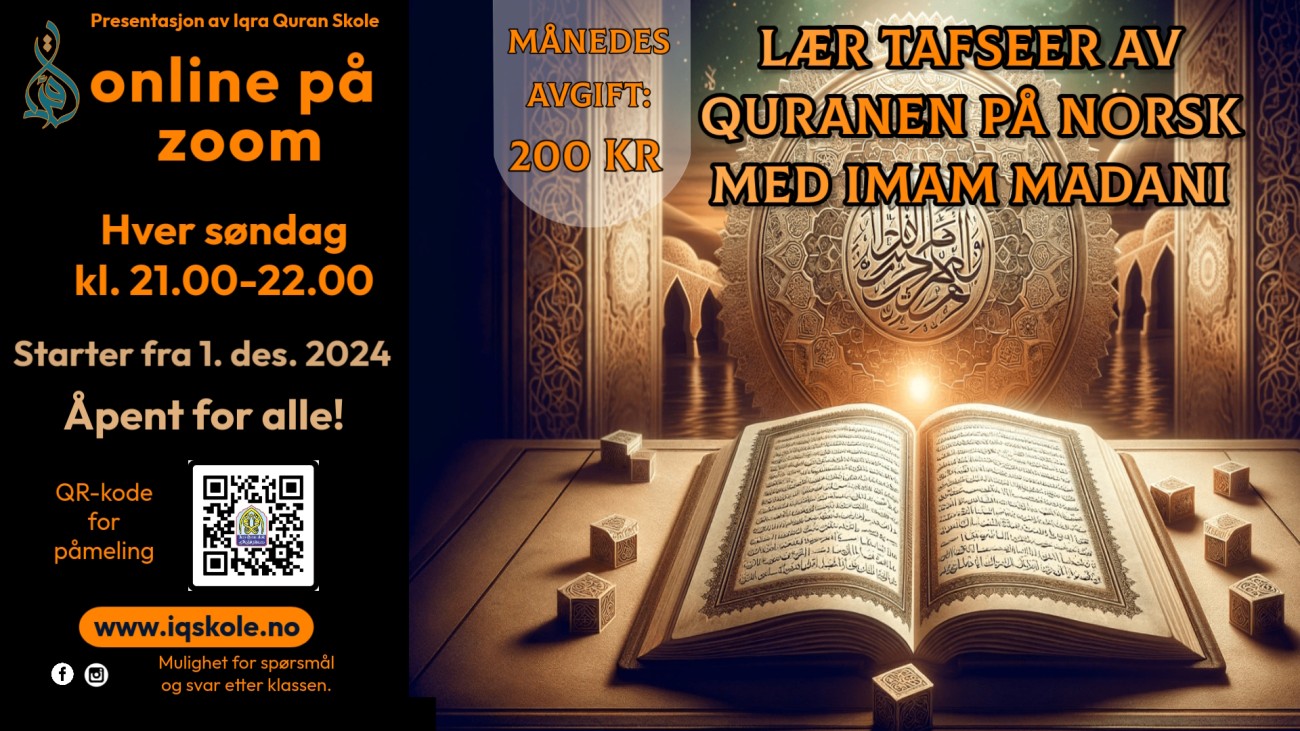 La oss forstå Quran'ens budskap! - Klasse 1.12.2024